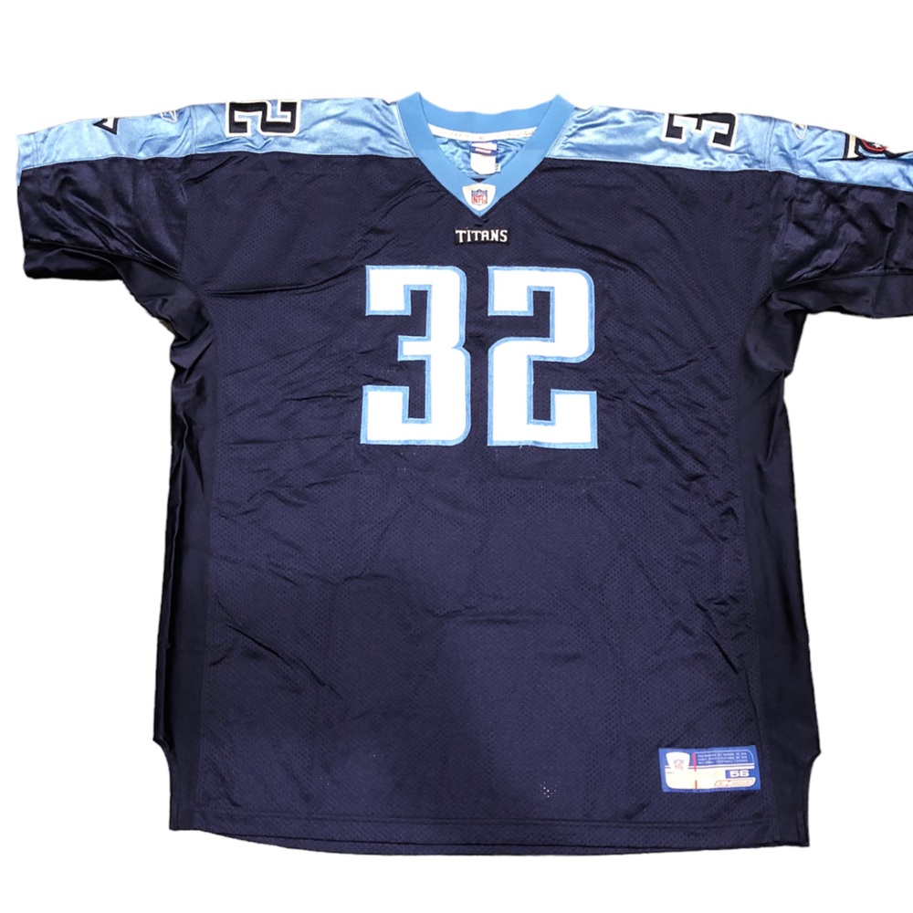 Authentic NFL JERSEY wht light blue and navy  Tenn. Titans P. Jones  personal